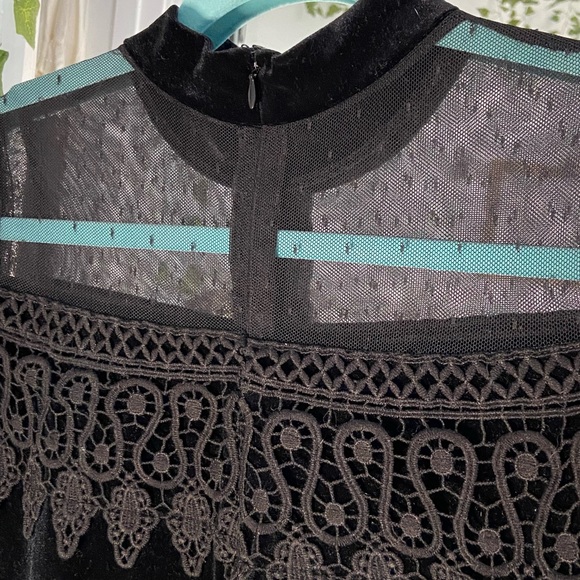 Altar’d State Black Velvet Mini Dress - Picture 3 of 7